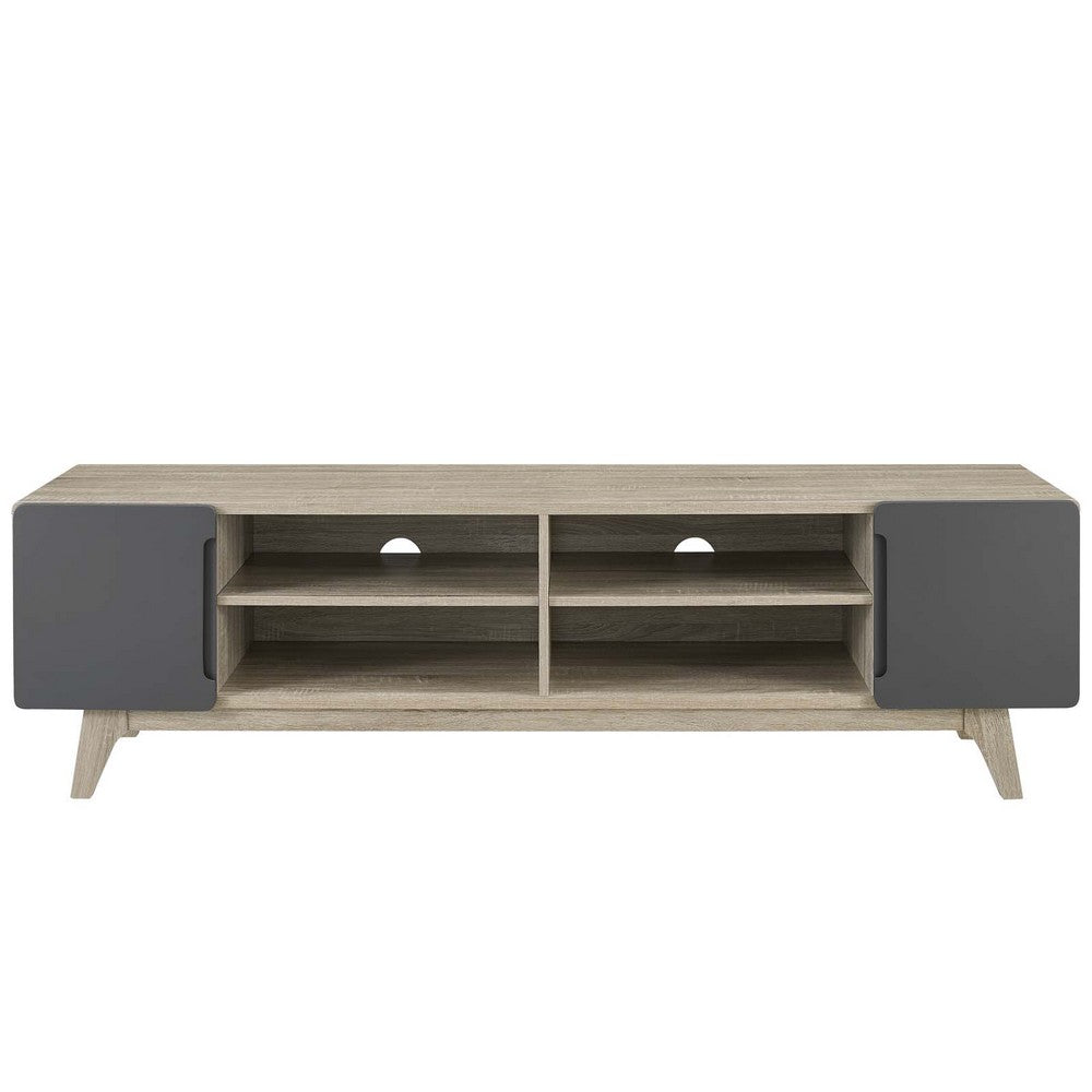 Tread 70" Media Console TV Stand by Modway| Gray