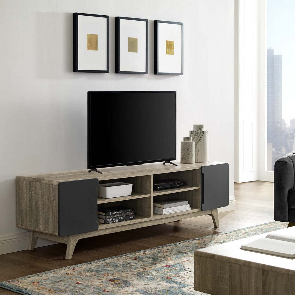 Tread 70" Media Console TV Stand by Modway| Gray