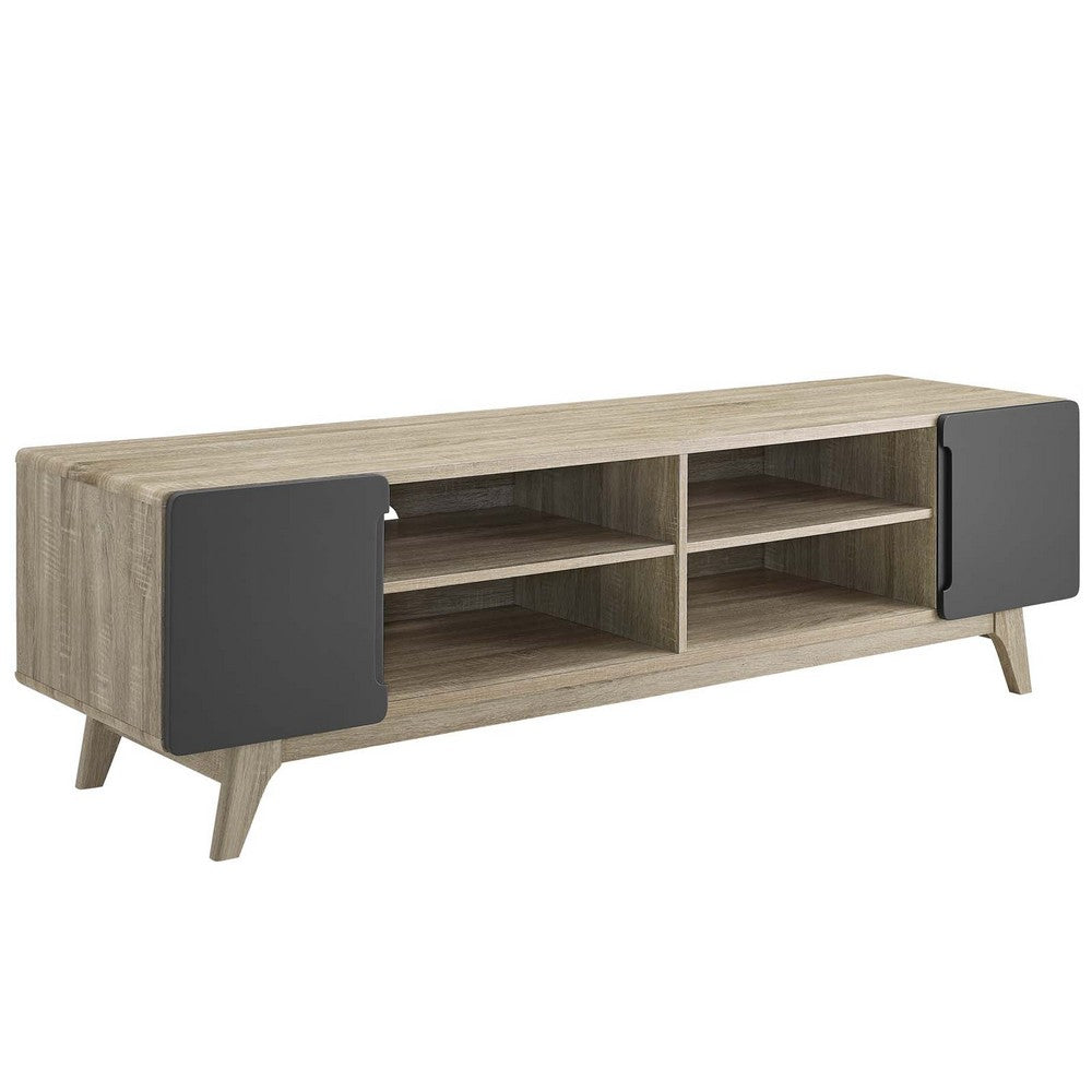 Tread 70" Media Console TV Stand by Modway| Gray
