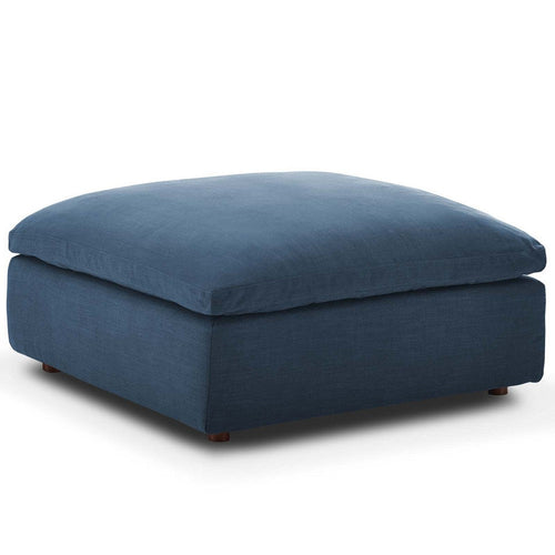 Commix Down Filled Overstuffed Ottoman by Modway| Blue