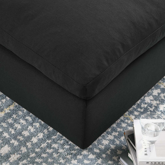 Commix Down Filled Overstuffed Ottoman by Modway| Black