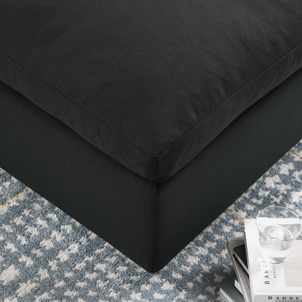 Commix Down Filled Overstuffed Ottoman by Modway| Black