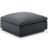 Modway Commix Down-Filled Overstuffed Upholstered Sectional Sofa Ottoman in Gray