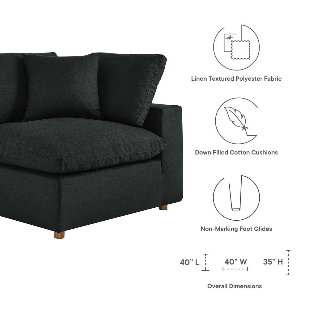 Commix Down Filled Overstuffed Corner Chair by Modway| Black