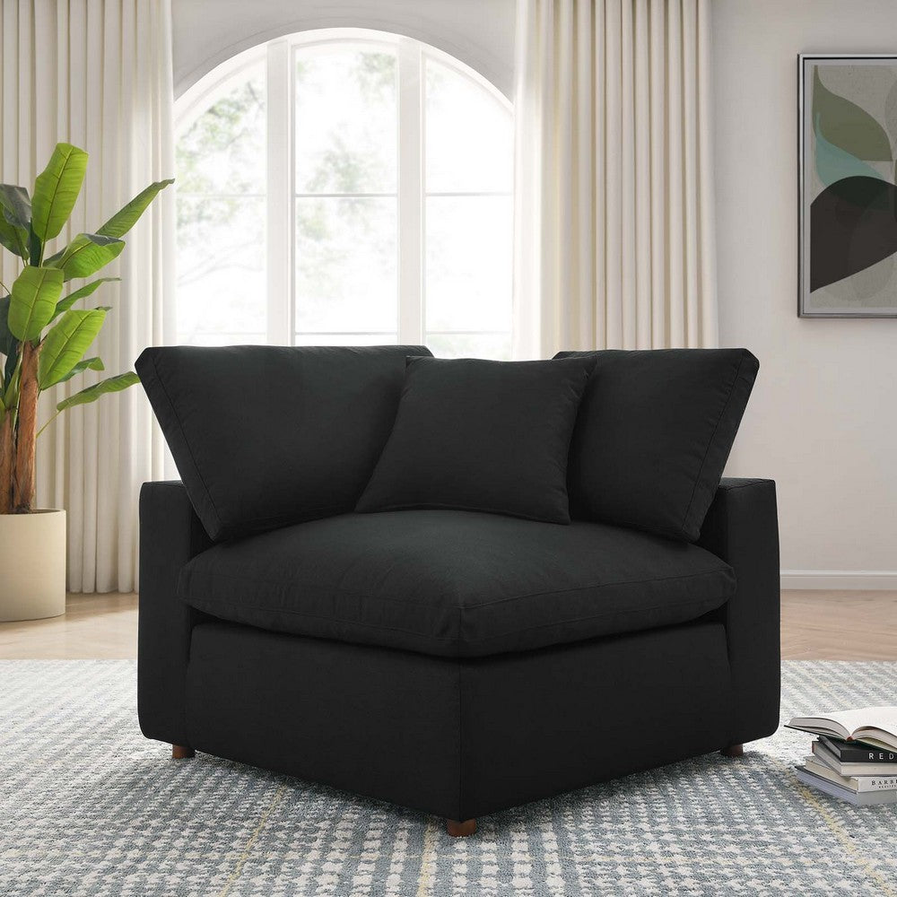 Commix Down Filled Overstuffed Corner Chair by Modway| Black