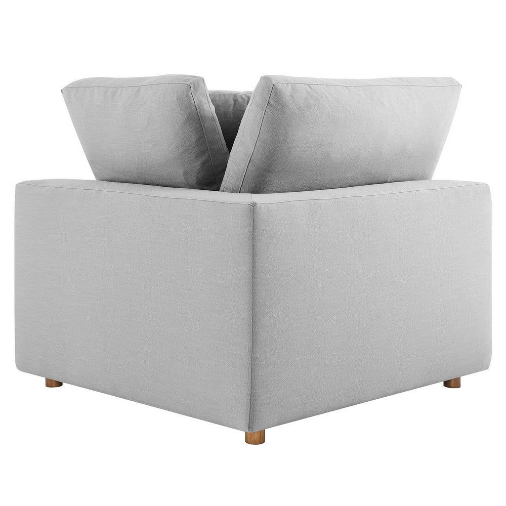 Modway Commix Modular Sofa Corner Chair Light Gray Fabric MDY-EEI-3319-LGR