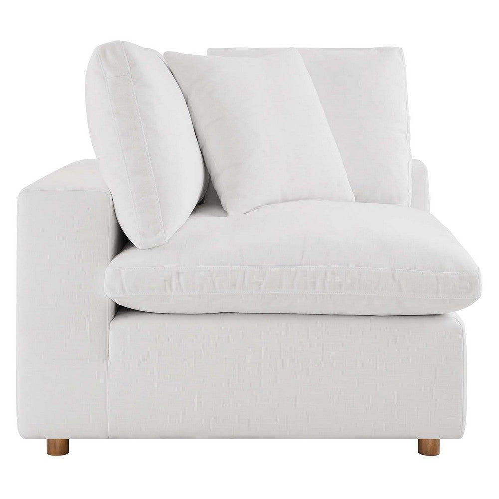 Modway Commix Modular Sofa Corner Chair Pure White Fabric MDY-EEI-3319-PUW