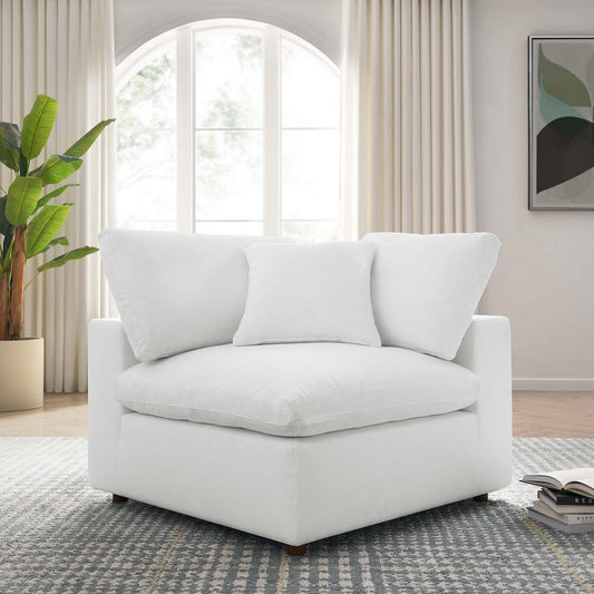 Commix Down Filled Overstuffed Corner Chair by Modway| White