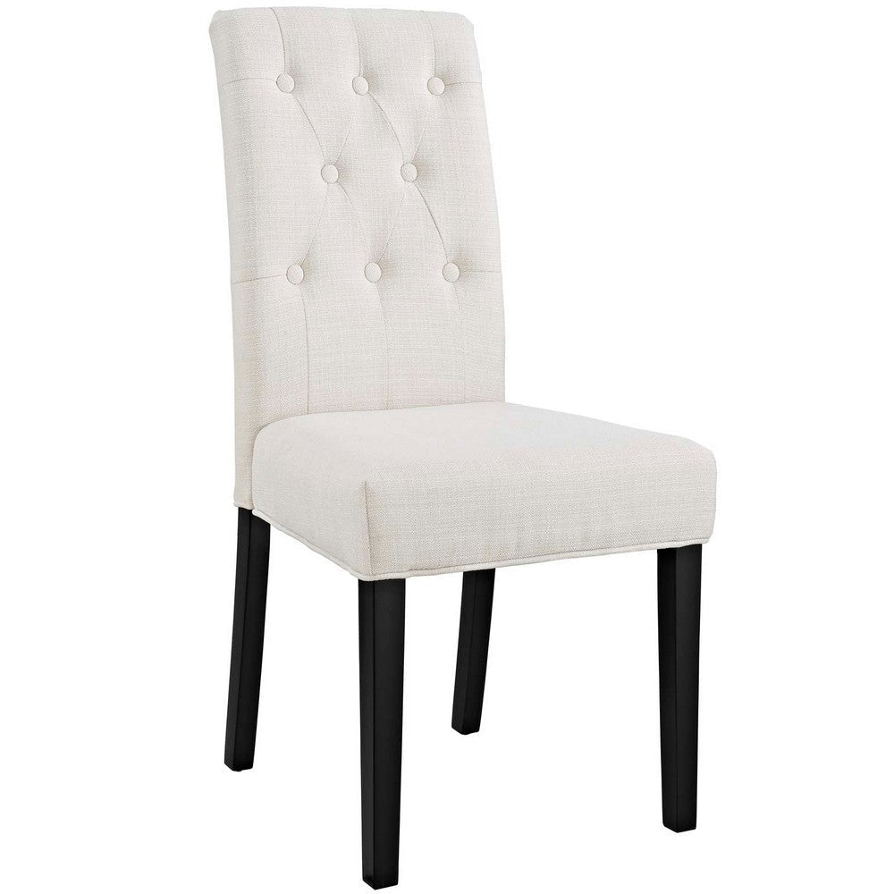 Modway Confer Modern Tufted Upholstered Fabric Parsons Two Kitchen and Dining Room Chairs in Beige MDY-EEI-3325-BEI