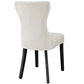 Modway Silhouette Modern Tufted Upholstered Fabric Parsons Two Dining Chairs in Beige MDY-EEI-3327-BEI