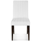 Modway Motivate Channel Tufted Upholstered Fabric Dining Side Chair Set of 2 White MDY-EEI-3333-WHI