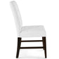 Promulgate Biscuit Tufted Upholstered Faux Leather Dining Side Chair Set of 2 - No Shipping Charges MDY-EEI-3336-WHI
