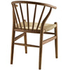 Modway Flourish Mid-Century Modern Rustic Farmhouse Wood Dining Chair in Walnut MDY-EEI-3338-WAL