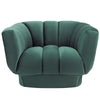 Modway Entertain Vertical Channel Tufted Performance Velvet Accent Lounge Armchair in Green MDY-EEI-3352-GRN