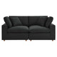 Commix 2 Piece Down Filled Overstuffed Sectional Sofa Set by Modway| Black