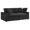Commix 2 Piece Down Filled Overstuffed Sectional Sofa Set by Modway| Black