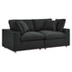 Commix 2 Piece Down Filled Overstuffed Sectional Sofa Set by Modway| Black