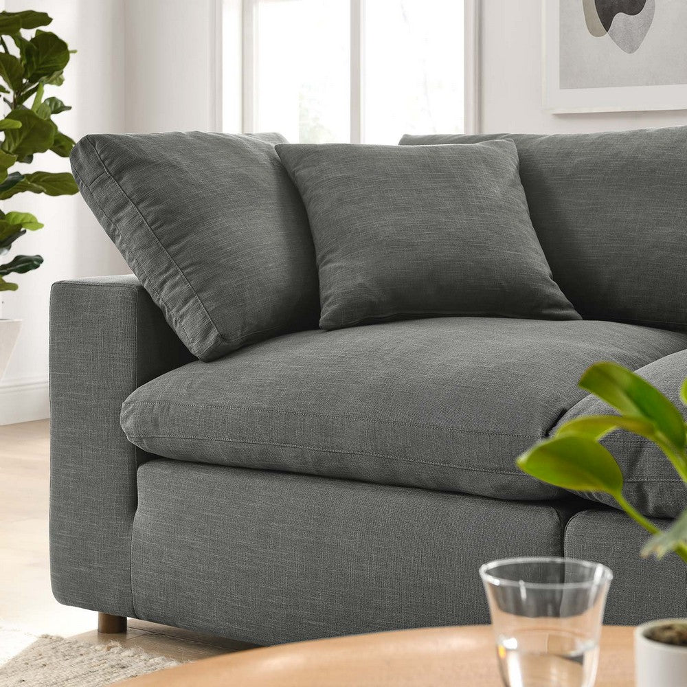 Commix 2 Piece Down Filled Overstuffed Sectional Sofa Set by Modway| Gray
