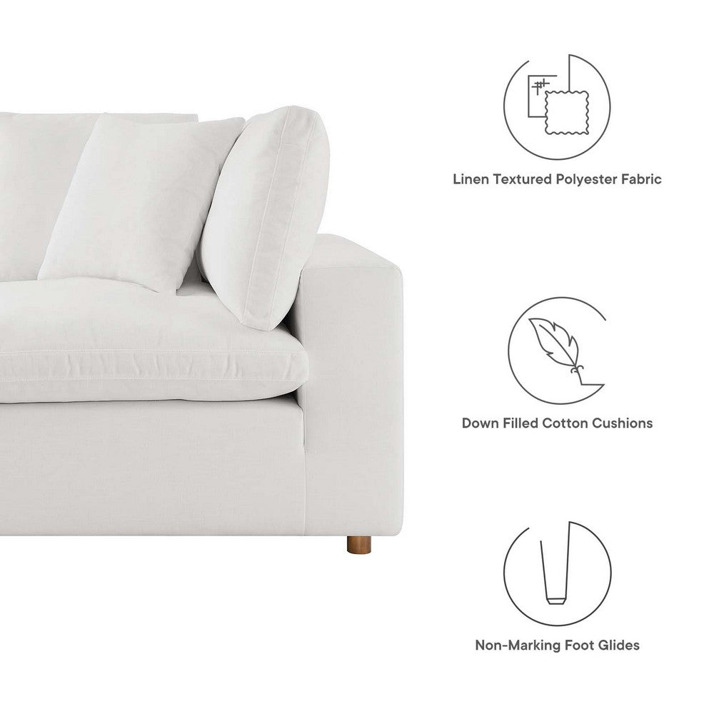 Commix 2 Piece Down Filled Overstuffed Sectional Sofa Set by Modway| White