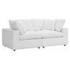 Commix 2 Piece Down Filled Overstuffed Sectional Sofa Set by Modway| White