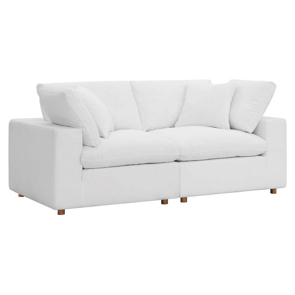 Commix 2 Piece Down Filled Overstuffed Sectional Sofa Set by Modway| White
