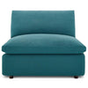 Modway Commix Down Filled Overstuffed 3 Piece Sectional Sofa Set Armless Chair/Two Corner Chairs Teal MDY-EEI-3355-TEA