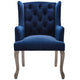 Realm French Vintage Dining Performance Velvet Armchair by Modway| Blue