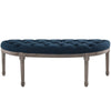 Esteem Vintage French Upholstered Fabric Semi-Circle Bench  - No Shipping Charges