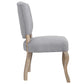 Modway Array French Vintage Tufted Upholstered Fabric Two Dining Chairs in Light Gray MDY-EEI-3383-LGR