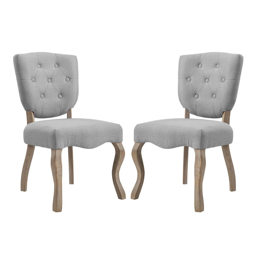 Array Dining Side Chair Set of 2 by Modway| Gray