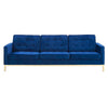 Modway Loft Tufted Button Performance Velvet Upholstered Sofa in Gold Navy MDY-EEI-3387-GLD-NAV