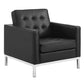 Loft Tufted Upholstered Faux Leather Armchair  - No Shipping Charges