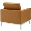 Loft Tufted Upholstered Faux Leather Armchair  - No Shipping Charges