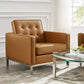 Loft Tufted Upholstered Faux Leather Armchair  - No Shipping Charges