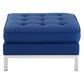 Loft Tufted Upholstered Faux Leather Ottoman - No Shipping Charges