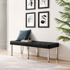 Loft Tufted Vegan Leather Bench by Modway| Black