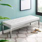 Loft Tufted Large Upholstered Faux Leather Bench  - No Shipping Charges