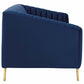 Modway Valiant Vertical Channel Tufted Performance Velvet Loveseat Navy MDY-EEI-3403-NAV