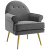 Revive Tufted Button Accent Performance Velvet Armchair  - No Shipping Charges