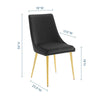 Viscount Modern Accent Performance Velvet Dining Chair by Modway| Black