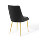 Viscount Modern Accent Performance Velvet Dining Chair by Modway| Black