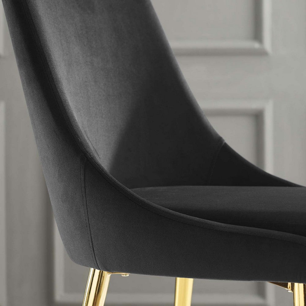 Viscount Modern Accent Performance Velvet Dining Chair by Modway| Black