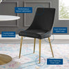 Viscount Modern Accent Performance Velvet Dining Chair by Modway| Black