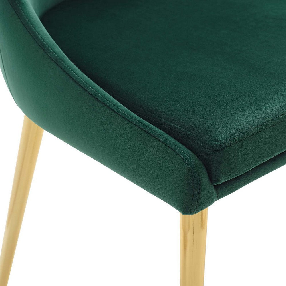 Modway Viscount Modern Accent Performance Velvet Dining Chair Green MDY-EEI-3416-GRN