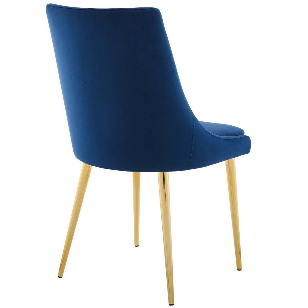 Modway Viscount Modern Accent Performance Velvet Dining Chair Navy MDY-EEI-3416-NAV