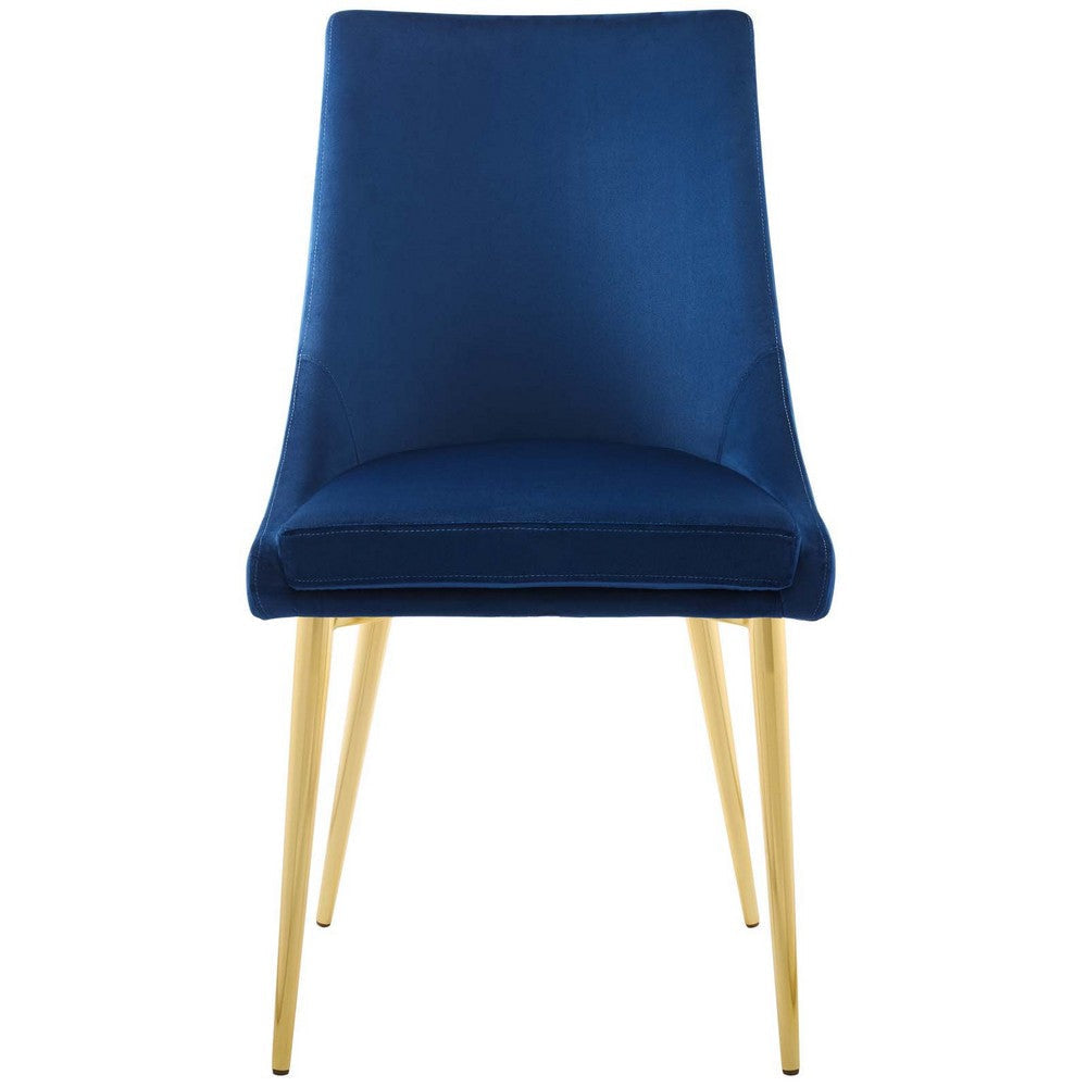 Modway Viscount Modern Accent Performance Velvet Dining Chair Navy MDY-EEI-3416-NAV