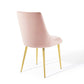 Modway Viscount Modern Accent Performance Velvet Dining Chair Pink MDY-EEI-3416-PNK