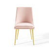 Modway Viscount Modern Accent Performance Velvet Dining Chair Pink MDY-EEI-3416-PNK