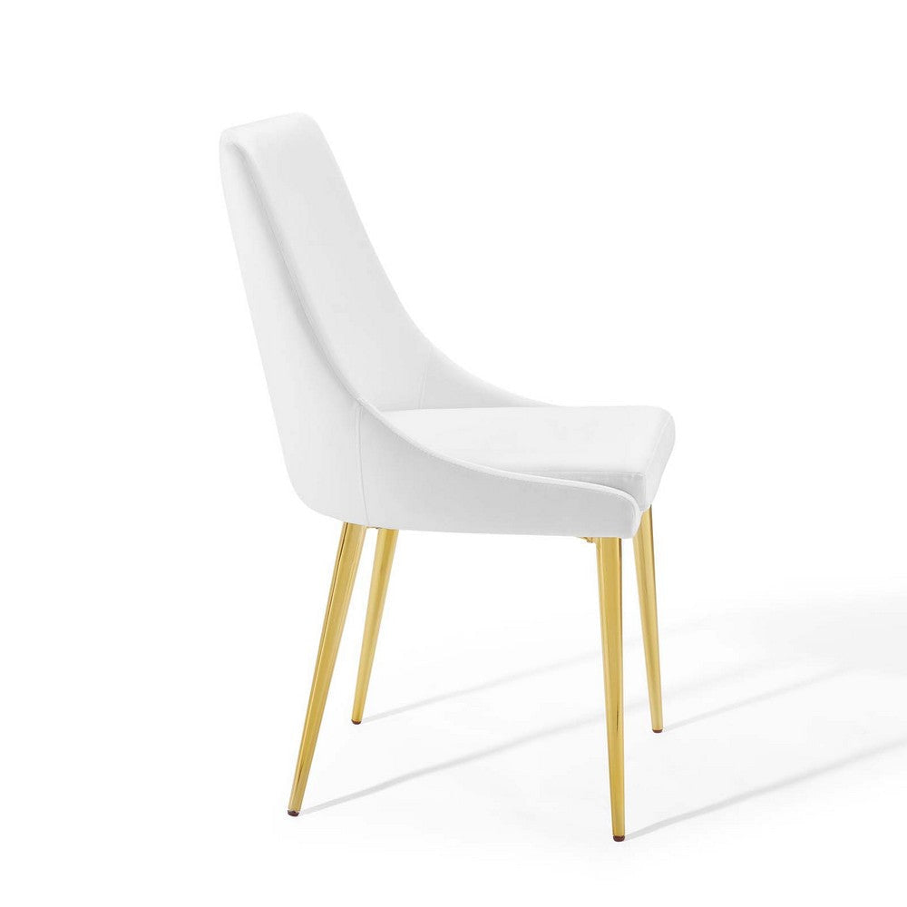 Modway Viscount Modern Accent Performance Velvet Dining Chair White MDY-EEI-3416-WHI