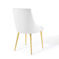 Modway Viscount Modern Accent Performance Velvet Dining Chair White MDY-EEI-3416-WHI